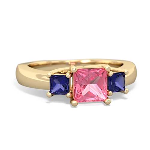 pink sapphire-lab sapphire timeless ring