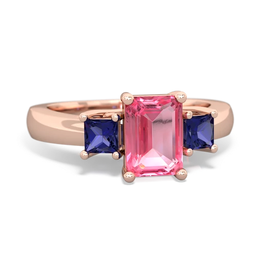 pink sapphire-lab sapphire timeless ring