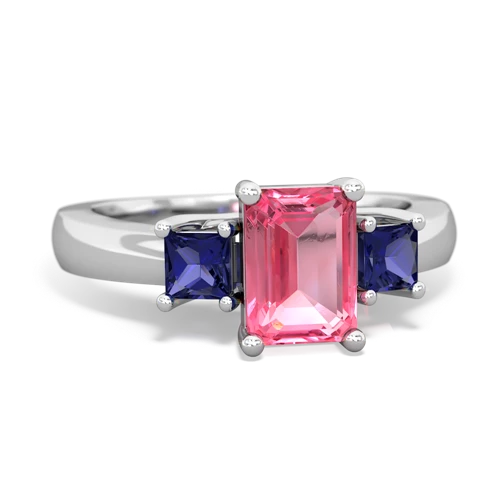 pink sapphire-lab sapphire timeless ring