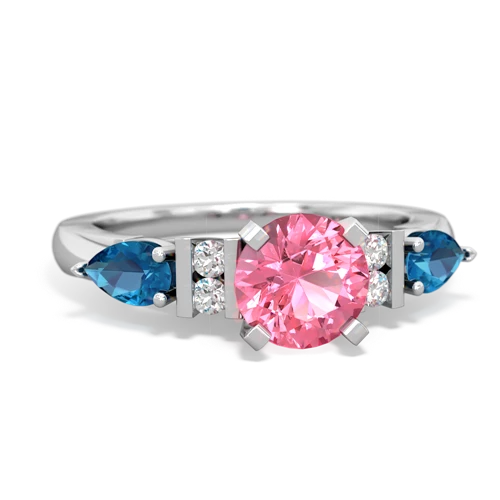 pink sapphire-london topaz engagement ring