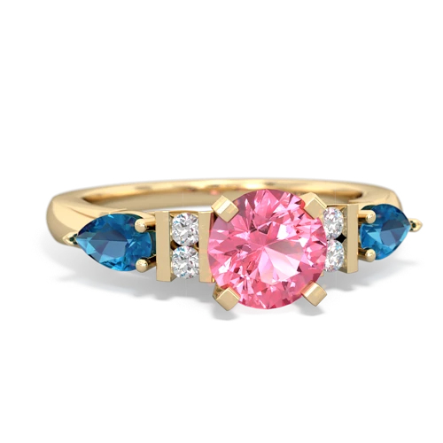 pink sapphire-london topaz engagement ring