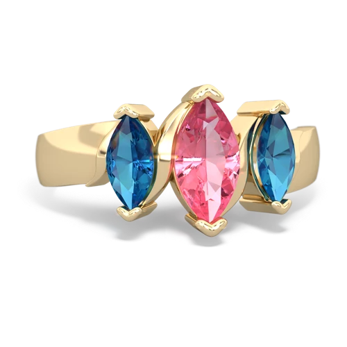 pink sapphire-london topaz keepsake ring