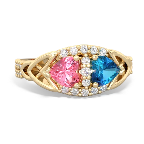 pink sapphire-london topaz keepsake engagement ring