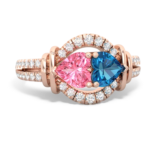 pink sapphire-london topaz pave keepsake ring