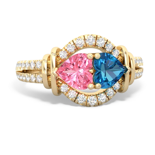 pink sapphire-london topaz pave keepsake ring