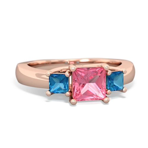 pink sapphire-london topaz timeless ring