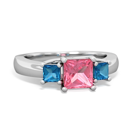 pink sapphire-london topaz timeless ring