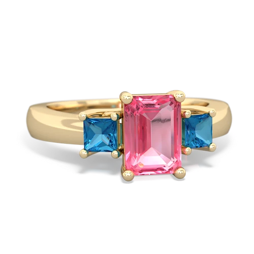 pink sapphire-london topaz timeless ring