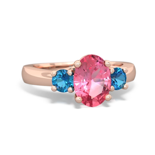 pink sapphire-london topaz timeless ring