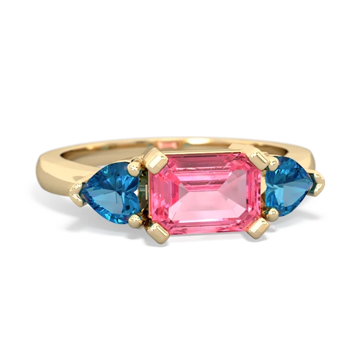 pink sapphire-london topaz timeless ring