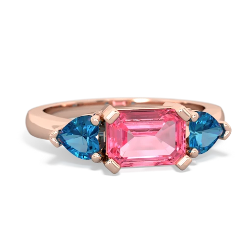 pink sapphire-london topaz timeless ring