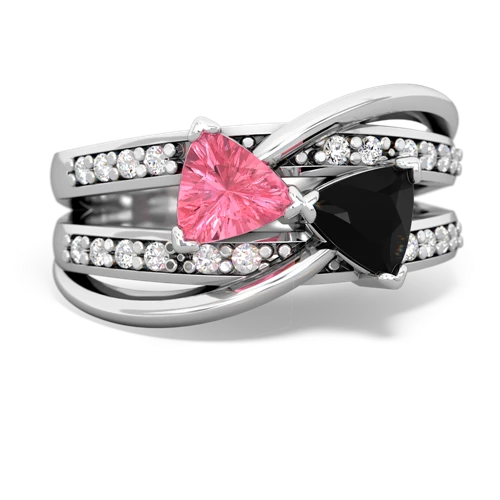 pink sapphire-onyx couture ring