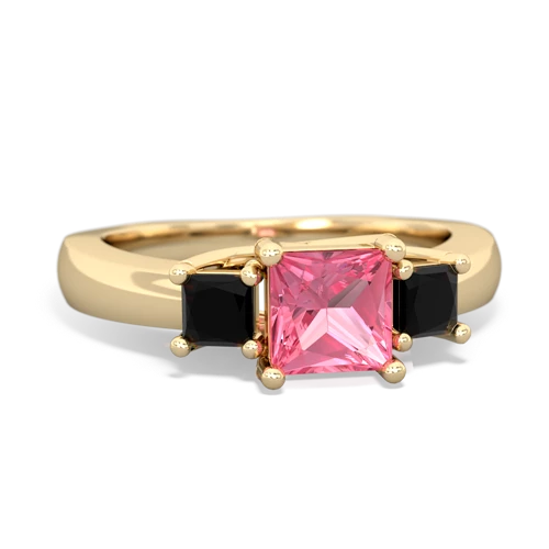 pink sapphire-onyx timeless ring