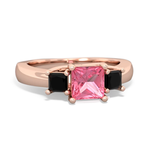 pink sapphire-onyx timeless ring