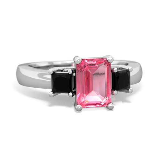 pink sapphire-onyx timeless ring