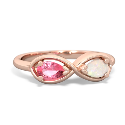 pink sapphire-opal infinity ring