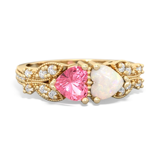 pink sapphire-opal keepsake butterfly ring