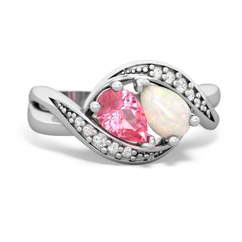 pink sapphire-opal keepsake curls ring