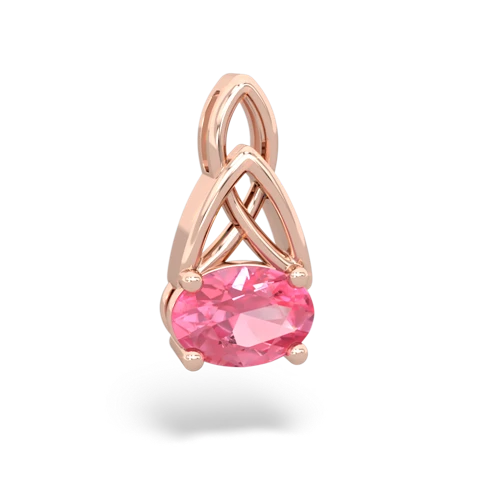 pink sapphire filligree pendant