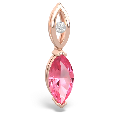 pink sapphire geometric drop pendant