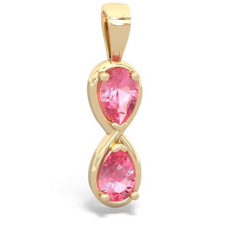 pink sapphire infinity pendant