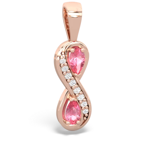 pink sapphire keepsake infinity pendant
