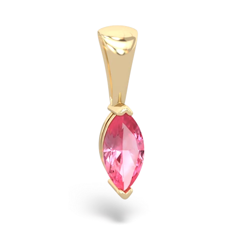 pink sapphire marquise pendant