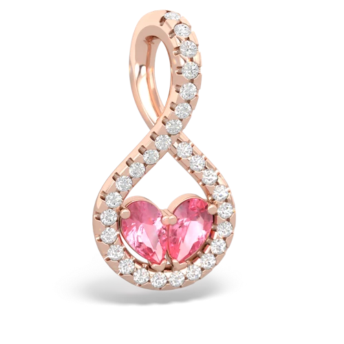 pink sapphire pave twist pendant