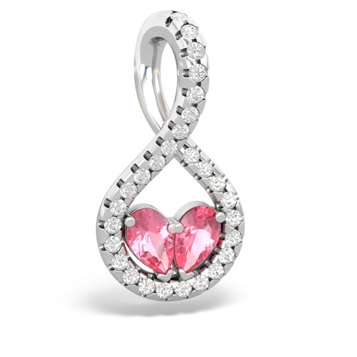 pink sapphire pave twist pendant