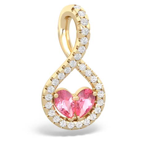 pink sapphire pave twist pendant
