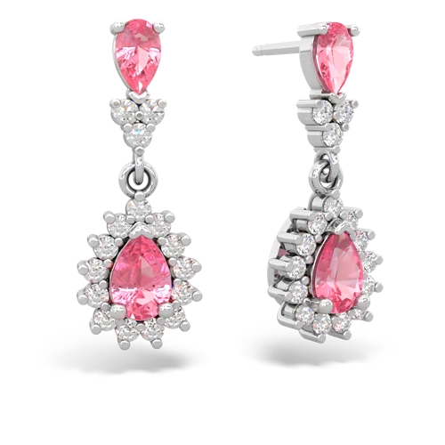 pink sapphire-pink sapphire dangle earrings