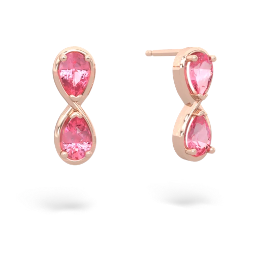 pink sapphire-pink sapphire infinity earrings