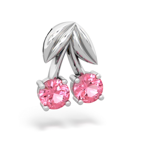 pink sapphire-pink sapphire cherries pendant