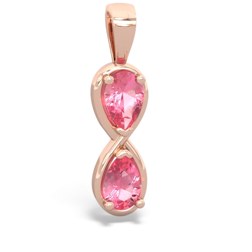 pink sapphire-pink sapphire infinity pendant