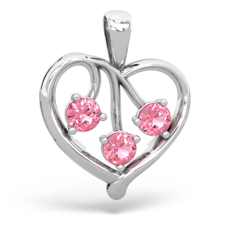 alexandrite-pink sapphire love heart pendant