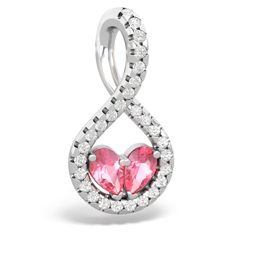 pink sapphire-pink sapphire pave twist pendant