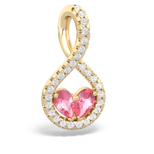 pink sapphire-pink sapphire pave twist pendant