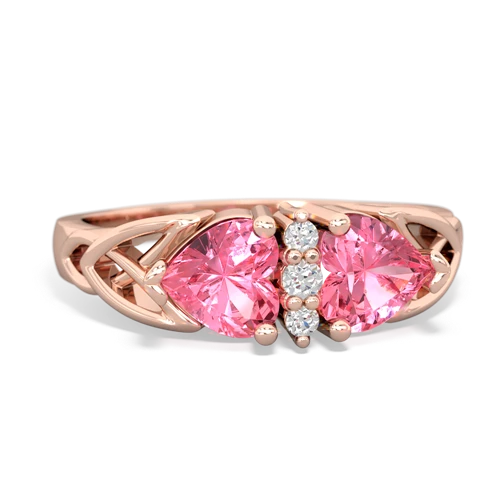 pink sapphire-pink sapphire celtic ring