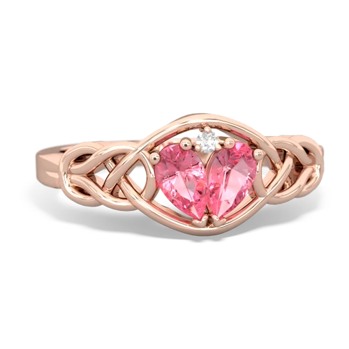 pink sapphire-pink sapphire celtic knot ring