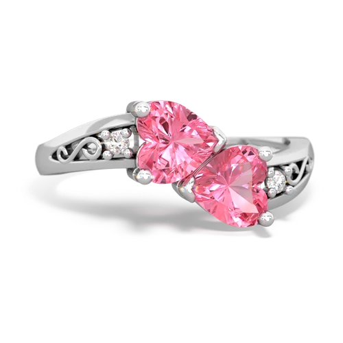 pink sapphire-pink sapphire filligree ring