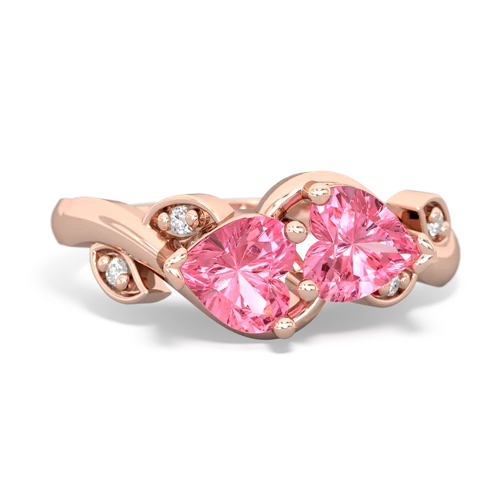pink sapphire-pink sapphire floral keepsake ring