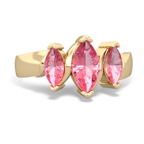 emerald-pink sapphire keepsake ring
