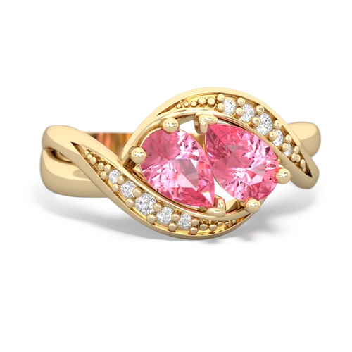 pink sapphire-pink sapphire keepsake curls ring