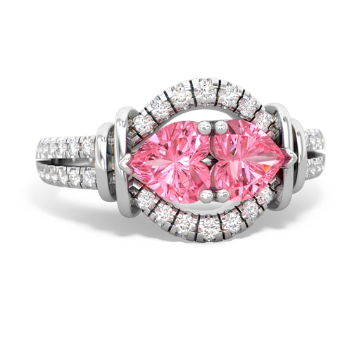 pink sapphire-pink sapphire pave keepsake ring