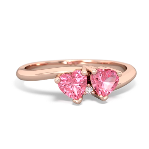 pink sapphire-pink sapphire sweethearts promise ring