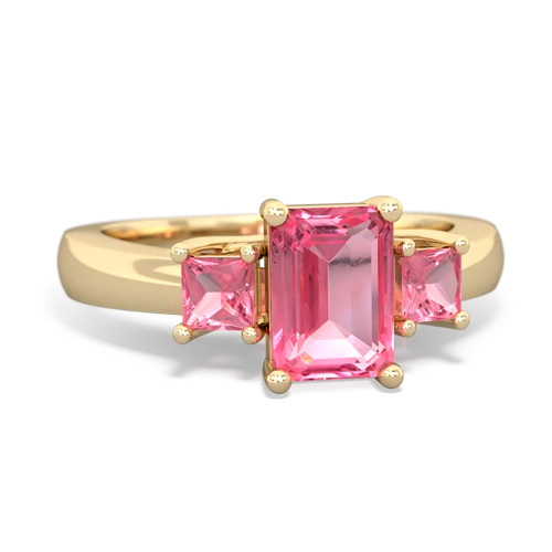 pink sapphire-fire opal timeless ring