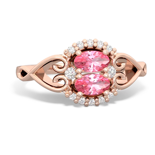 pink sapphire antique keepsake ring