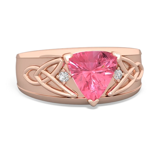 pink sapphire celtic ring