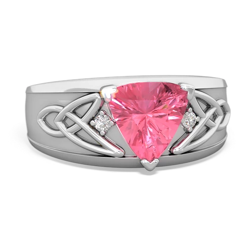 pink sapphire celtic ring