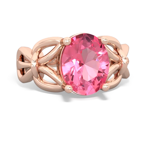 pink sapphire celtic ring
